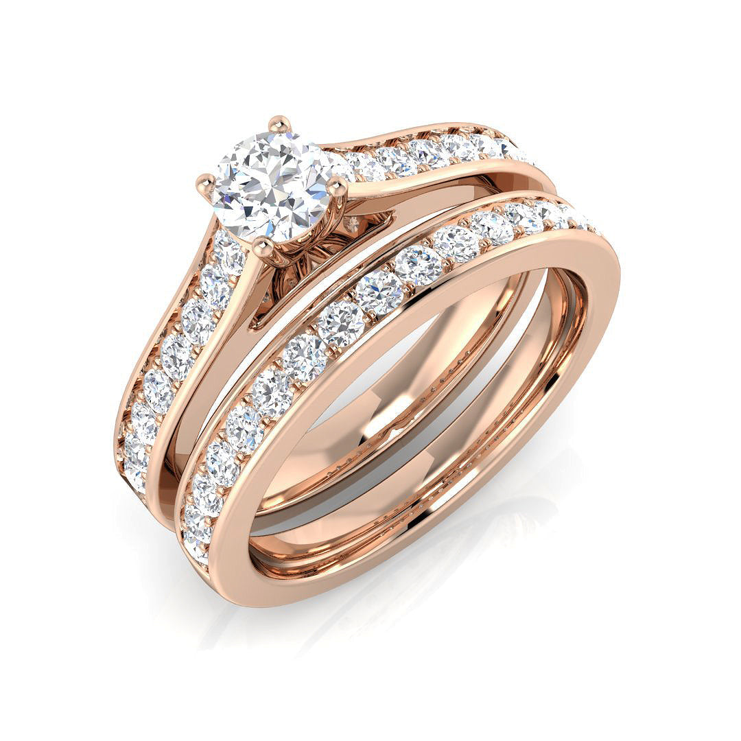 Engagement Diamond Ring 0.88ct – XYR10748 – 18k Rose Gold