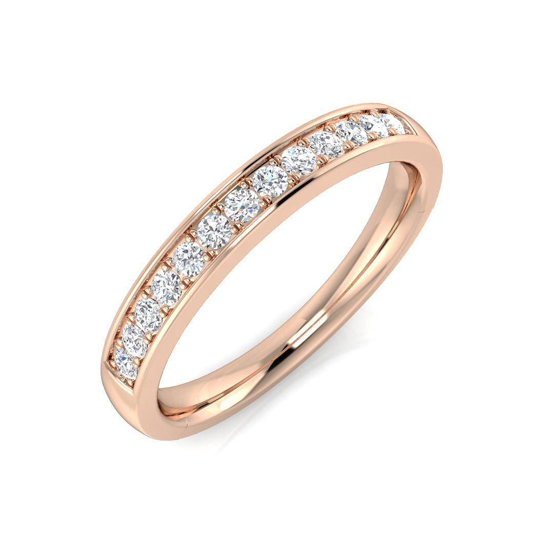 Half Eternity Diamond Ring 0.19ct – XYR11542 – 18k Rose Gold