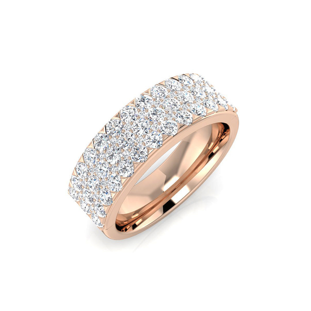 Half Eternity Diamond Ring 1.05ct – XYR12007 – 18k Rose Gold