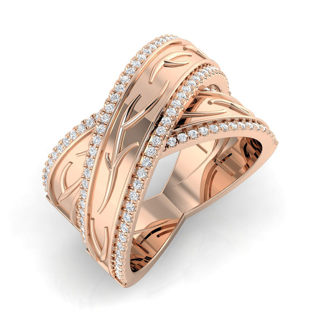 Fancy Diamond Ring 0.5ct – XYR12242 – 18k Rose Gold
