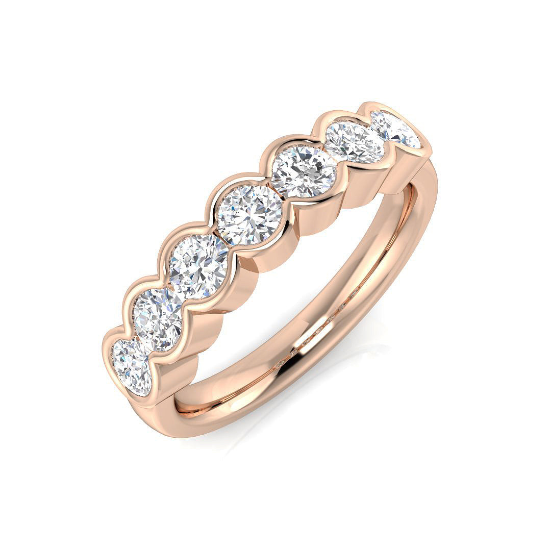 Multi Stone Diamond Ring 0.19ct–1.02ct – SR1815 – 18k Rose Gold