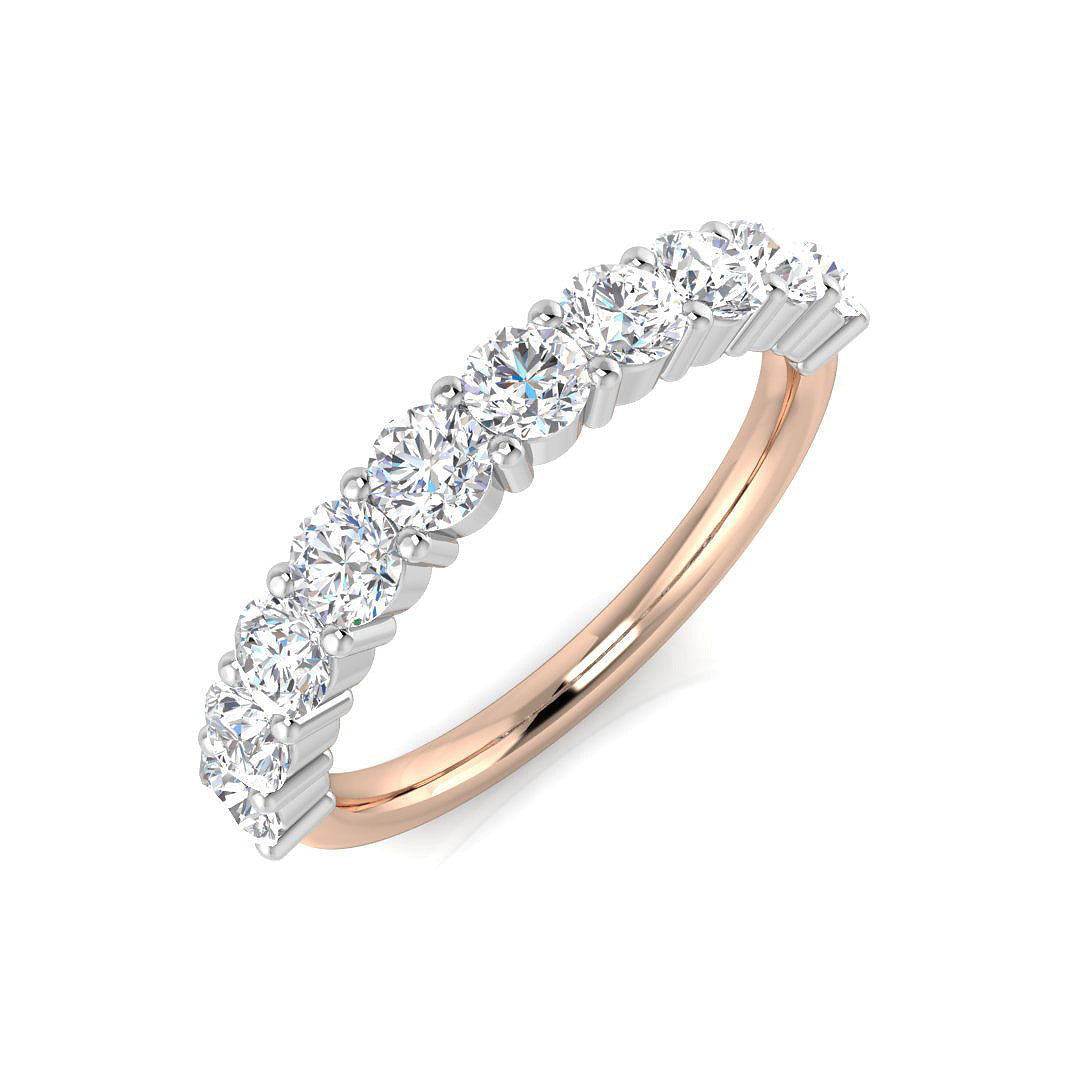 Half Eternity Diamond Ring 1.08ct – XYR13167 – 18k Rose Gold
