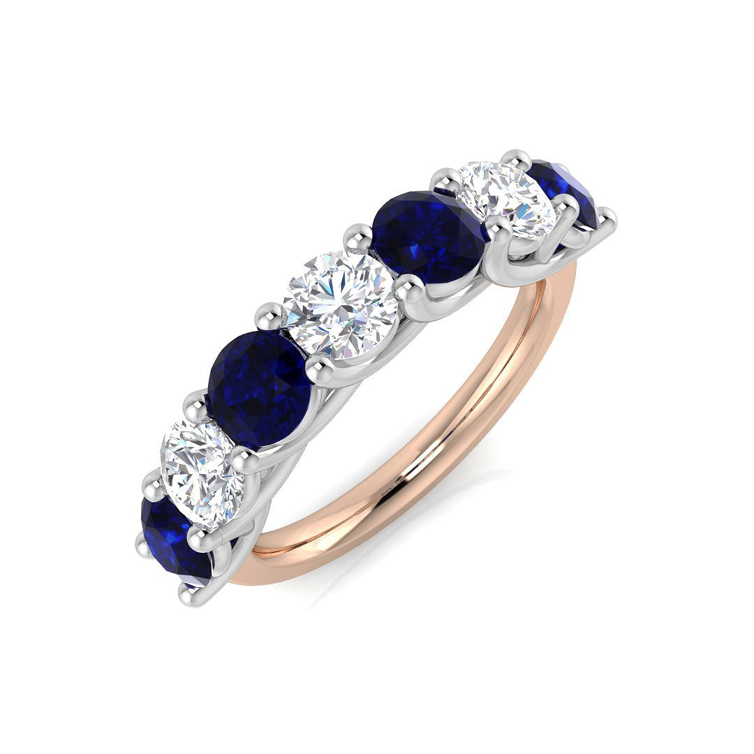 Multi Stone Diamond Ring 1.25ct–1.65ct – XYR6791~BS – 18k Rose Gold