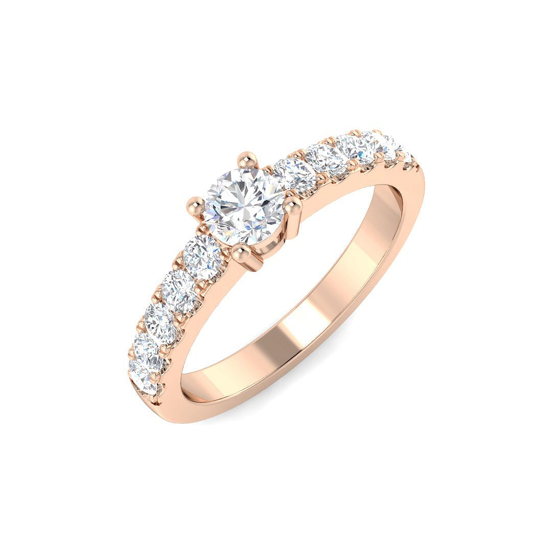 Engagement Diamond Ring 0.55ct – XYR7067 – 18k Rose Gold