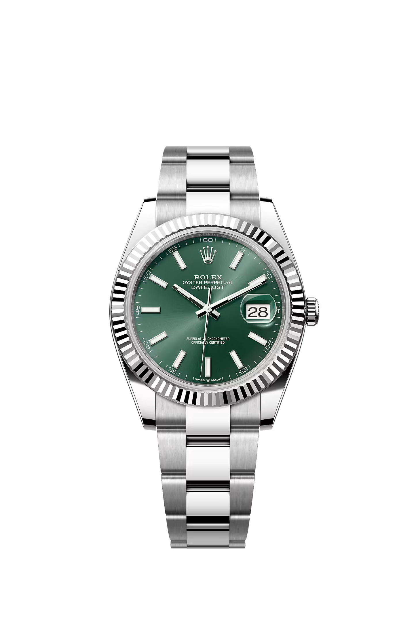 Rolex Datejust 41 126334 — Mint Green Dial, Oyster