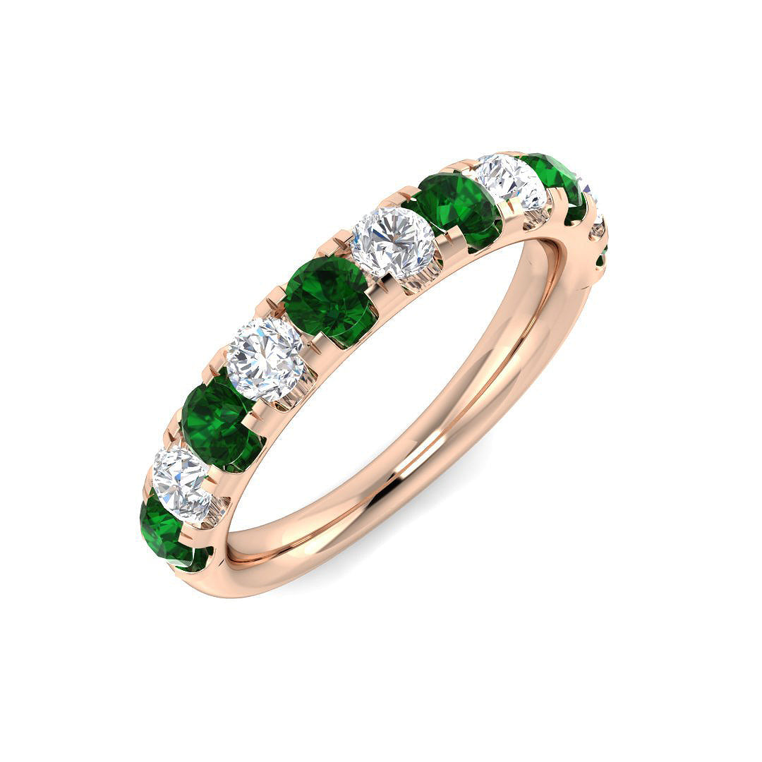 Half Eternity Diamond Ring 1.05ct – SR7954~EM – 18k Rose Gold