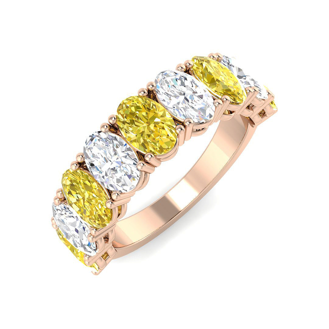 Multi Stone Lab-Grown Diamond Ring 4.11ct – SR6935~LGYD – 18k Rose Gold