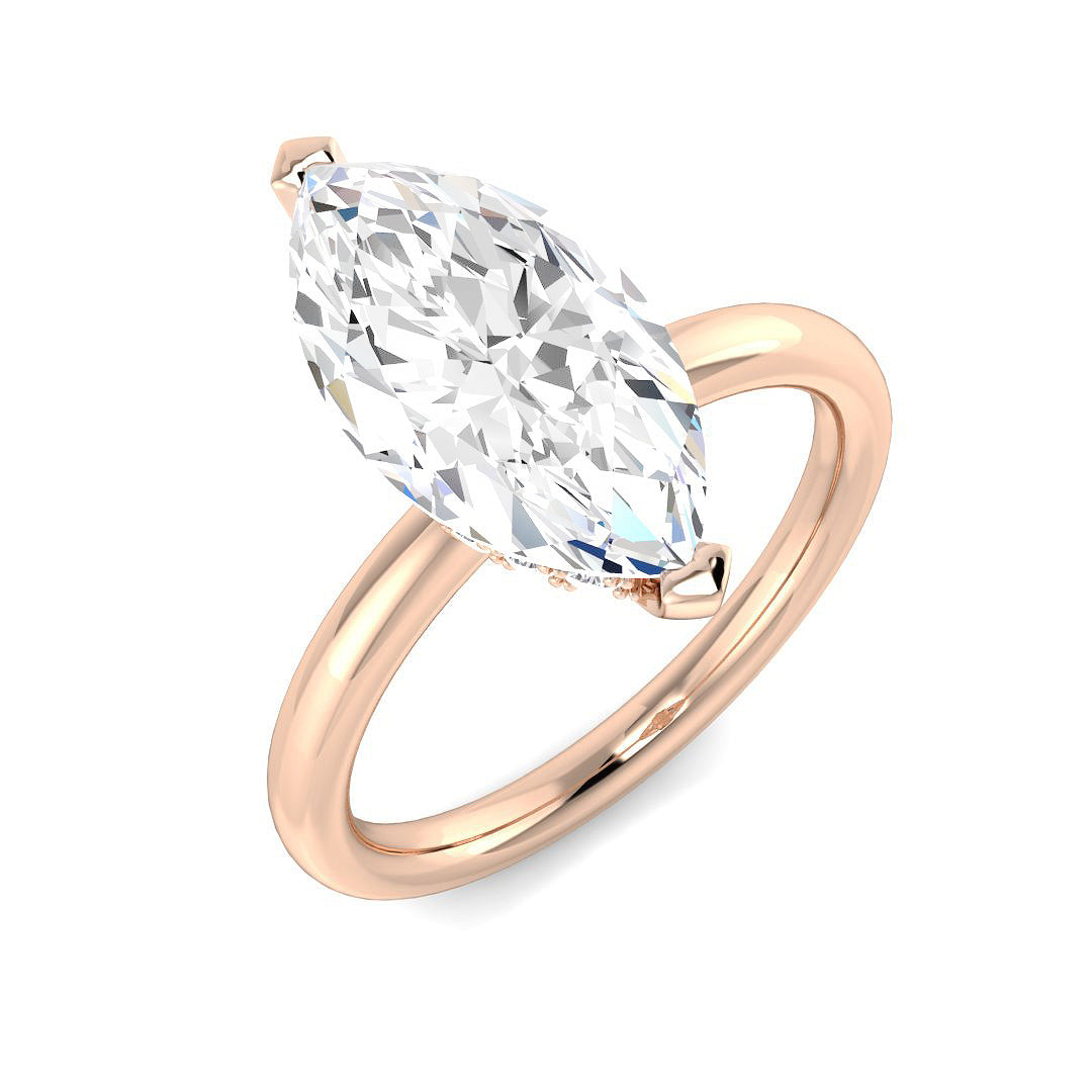 Engagement Lab-Grown Diamond Ring 3.23ct – SR5816 – 18k Rose Gold