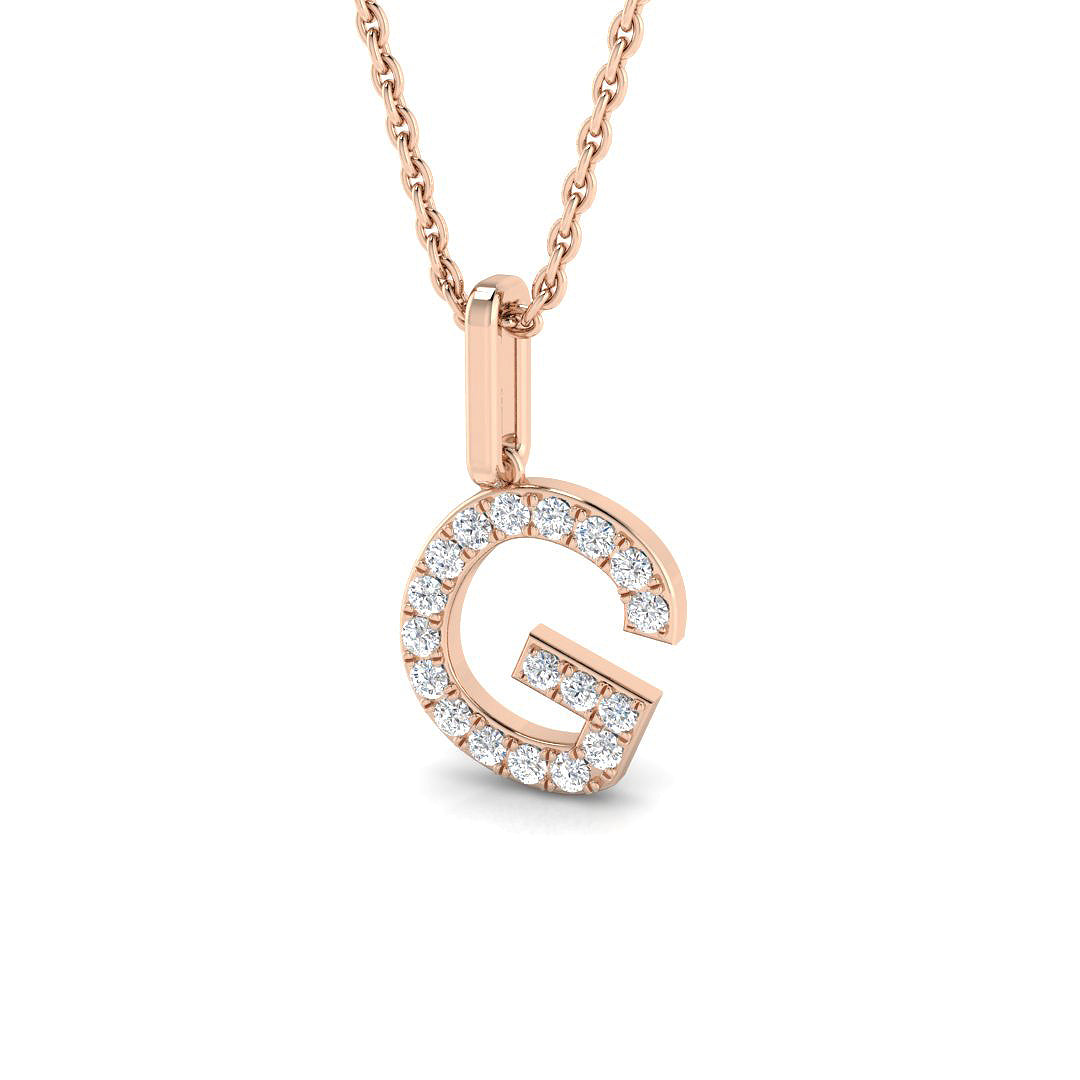Initials Diamond Ring 0.14ct – SP5171-G – 18k Rose Gold