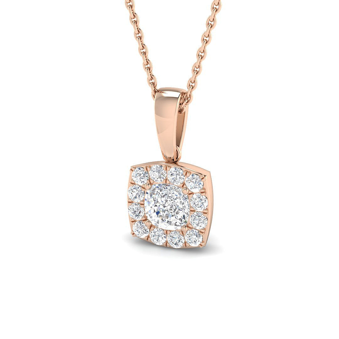 Halo Lab-Grown Diamond Ring 0.81ct – SP6816 – 18k Rose Gold