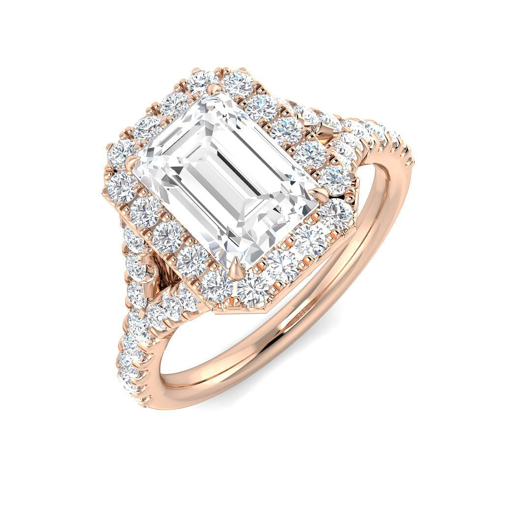Halo Lab-Grown Diamond Ring 2.09ct – SR3771 – 18k Rose Gold