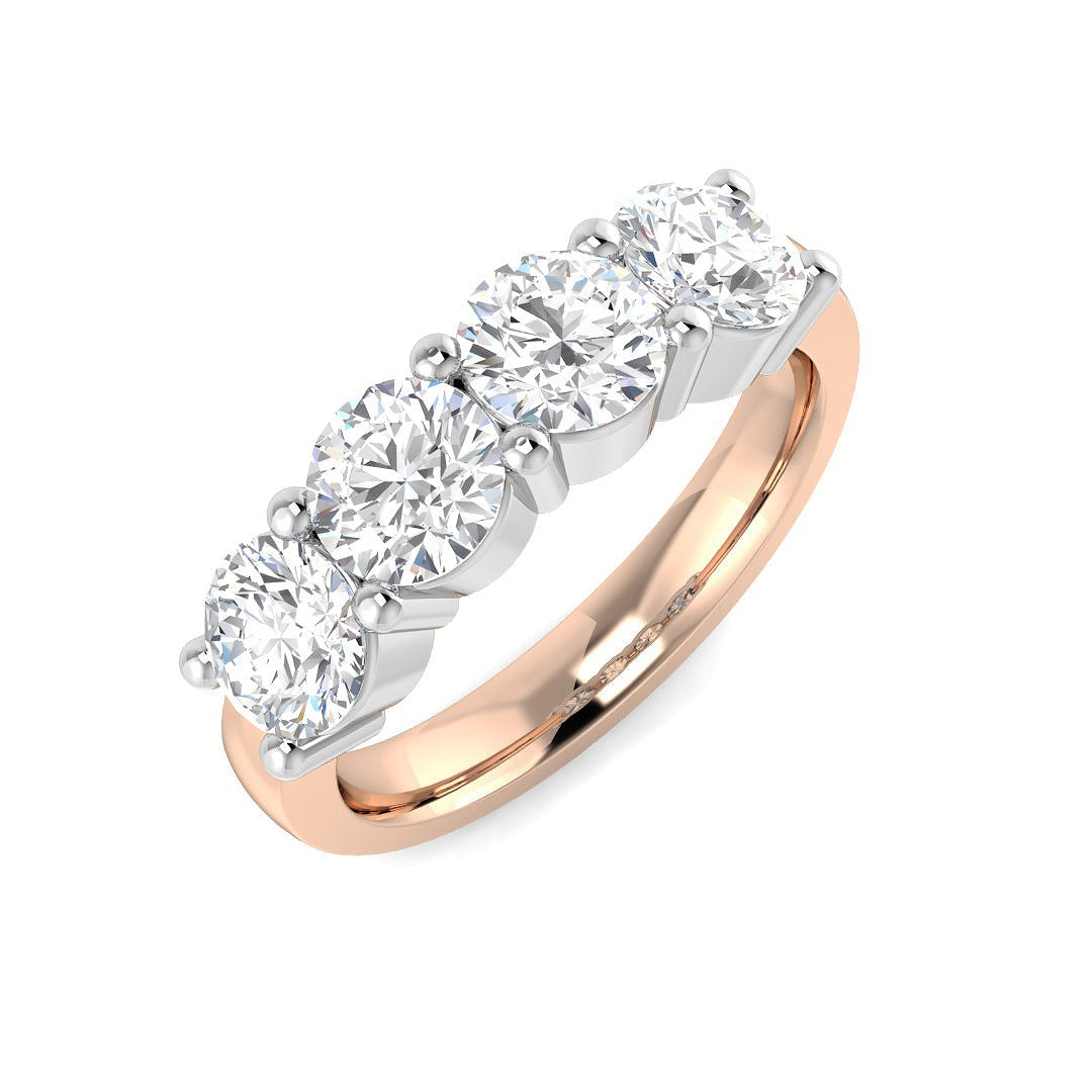 Five Stone Diamond Ring 0.44ct–2.05ct – SR3605 – 18k Rose Gold