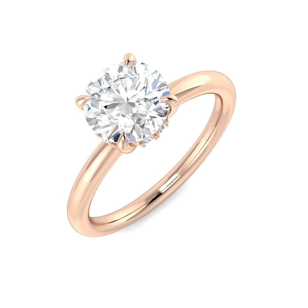 Engagement Lab-Grown Diamond Ring 1.58ct–1.6ct – SR8004 – 18k Rose Gold