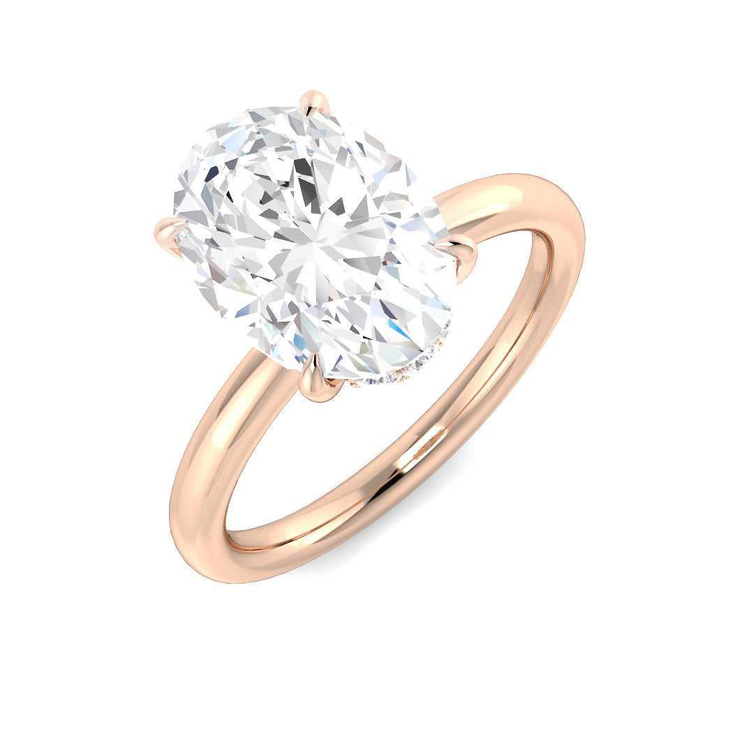 Engagement Lab-Grown Diamond Ring 3.14ct–3.18ct – SR5871 – 18k Rose Gold