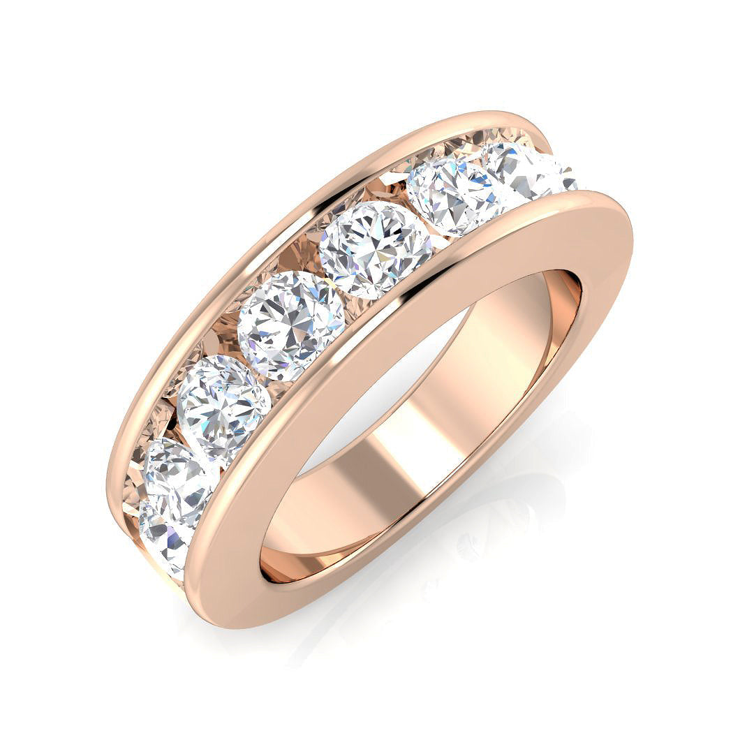 Half Eternity Diamond Ring 0.44ct–2.05ct – SR7946 – 18k Rose Gold