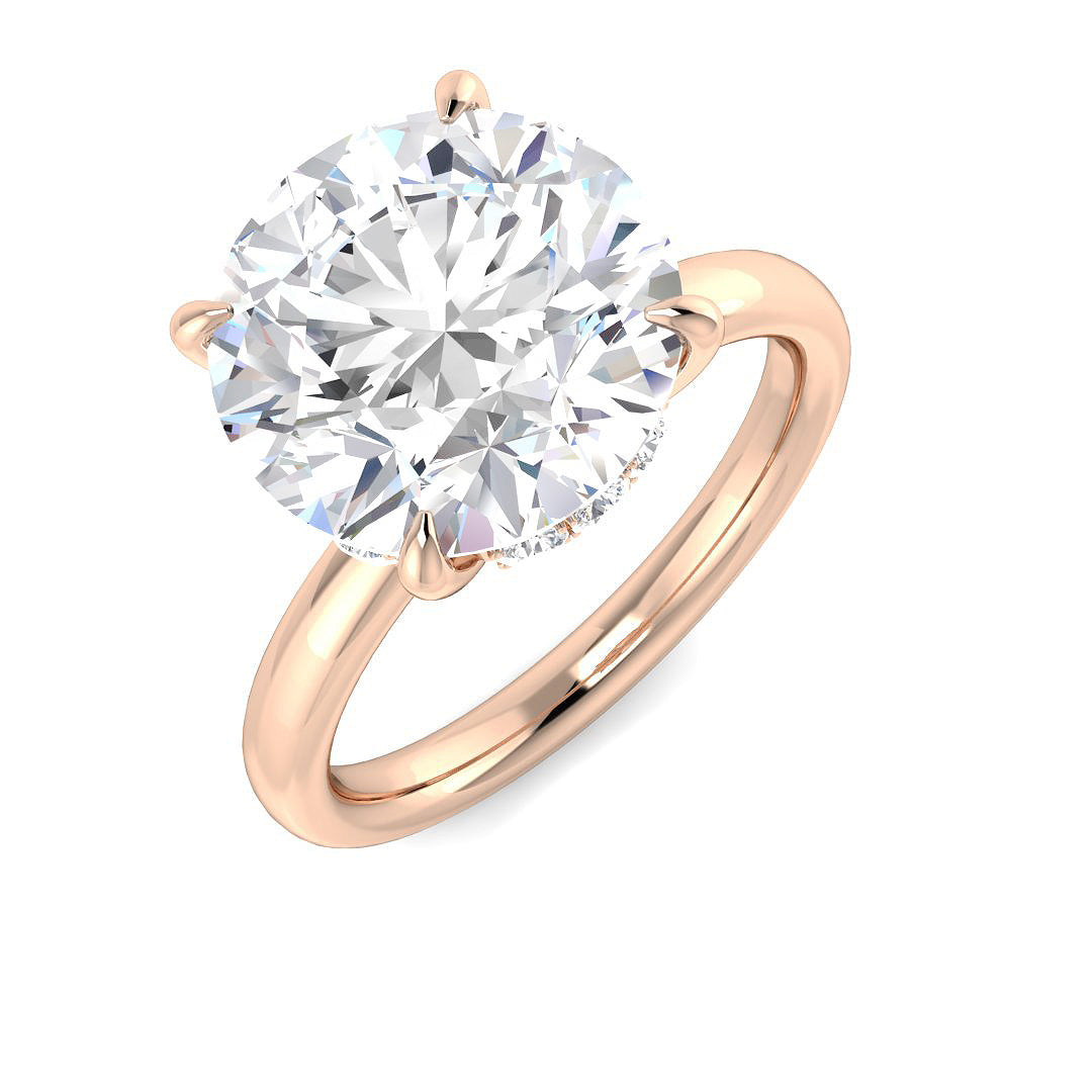 Engagement Lab-Grown Diamond Ring 5.18ct–5.22ct – SR5642 – 18k Rose Gold