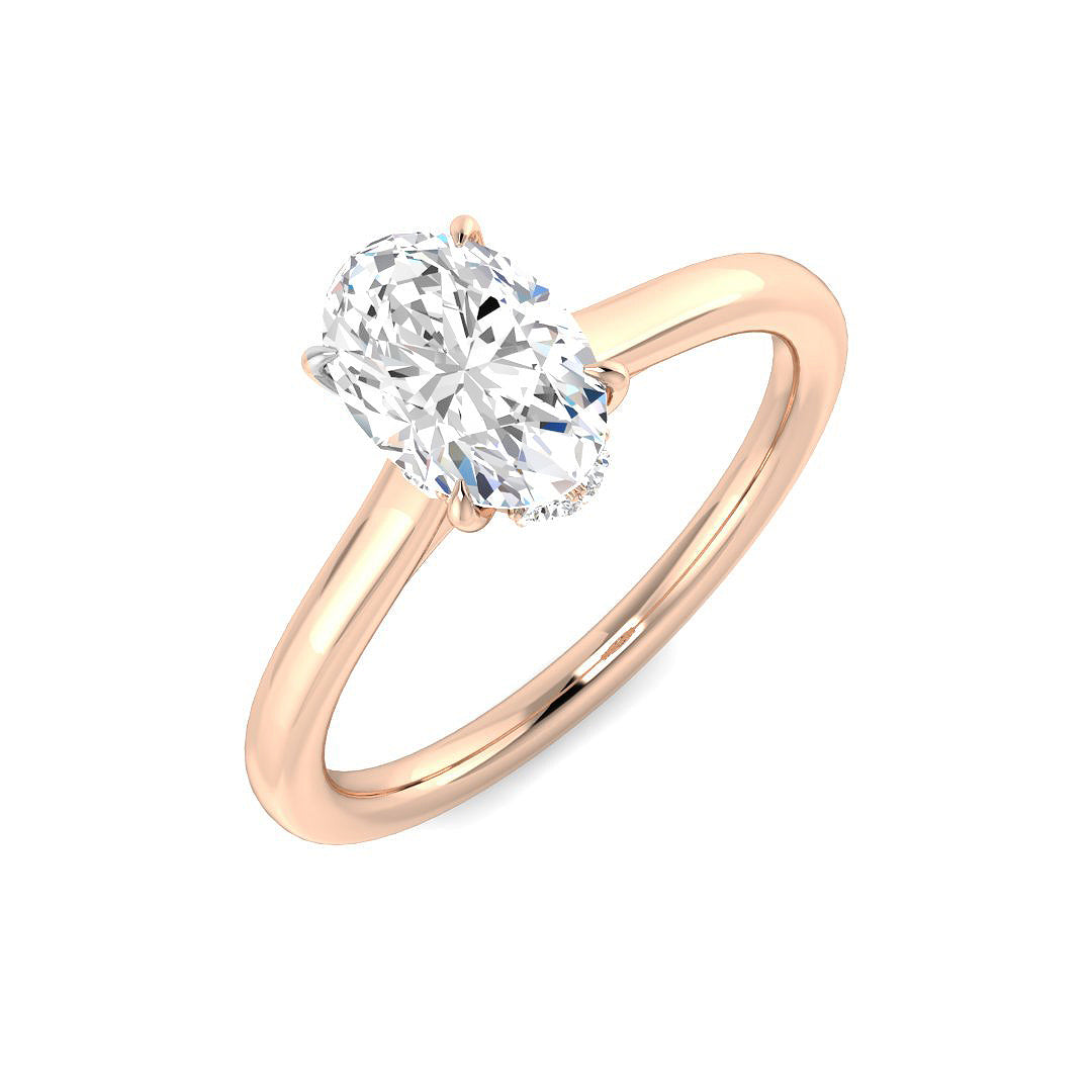 Engagement Lab-Grown Diamond Ring 1.11ct – SR5616 – 18k Rose Gold