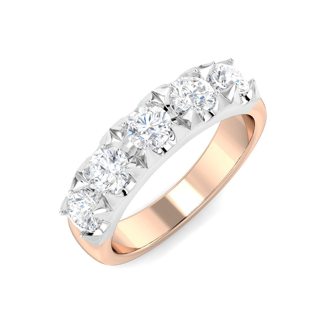 Five Stone Diamond Ring 0.72ct – SR6071 – 18k Rose Gold