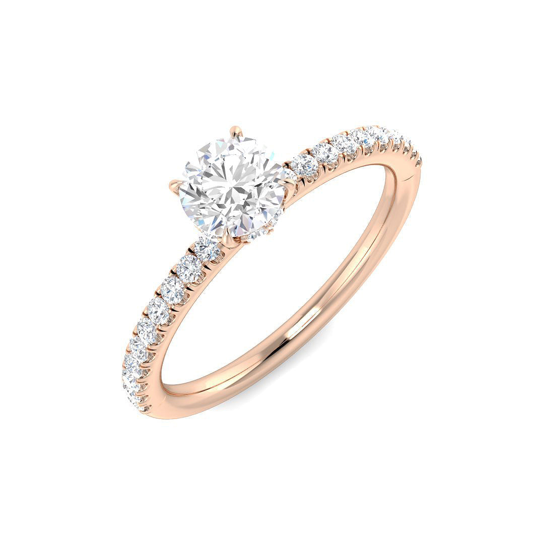 Engagement Diamond Ring 0.72ct–0.76ct – SR5053 – 18k Rose Gold