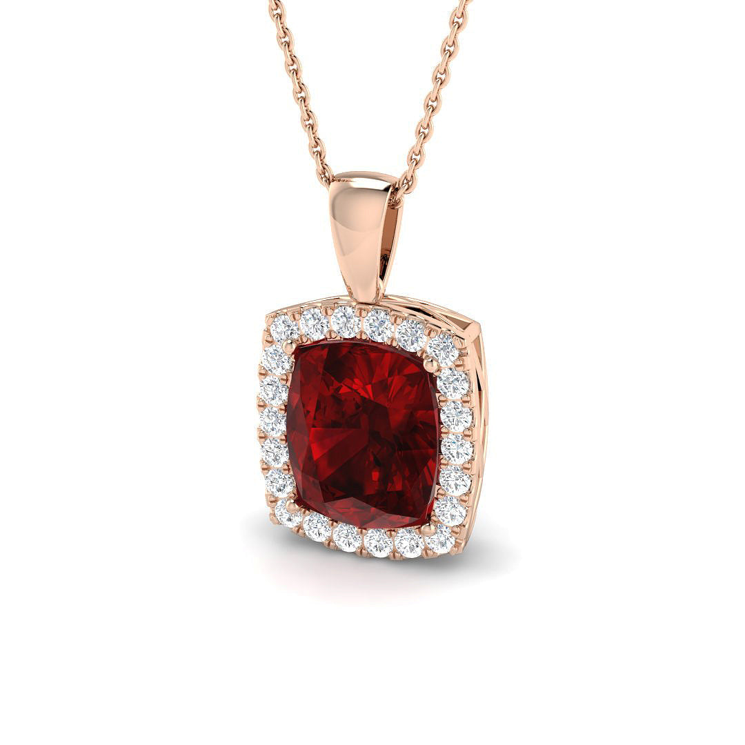 Ruby Lab-Grown Diamond Ring 4.45ct–5.79ct – SP6670~RY – 18k Rose Gold