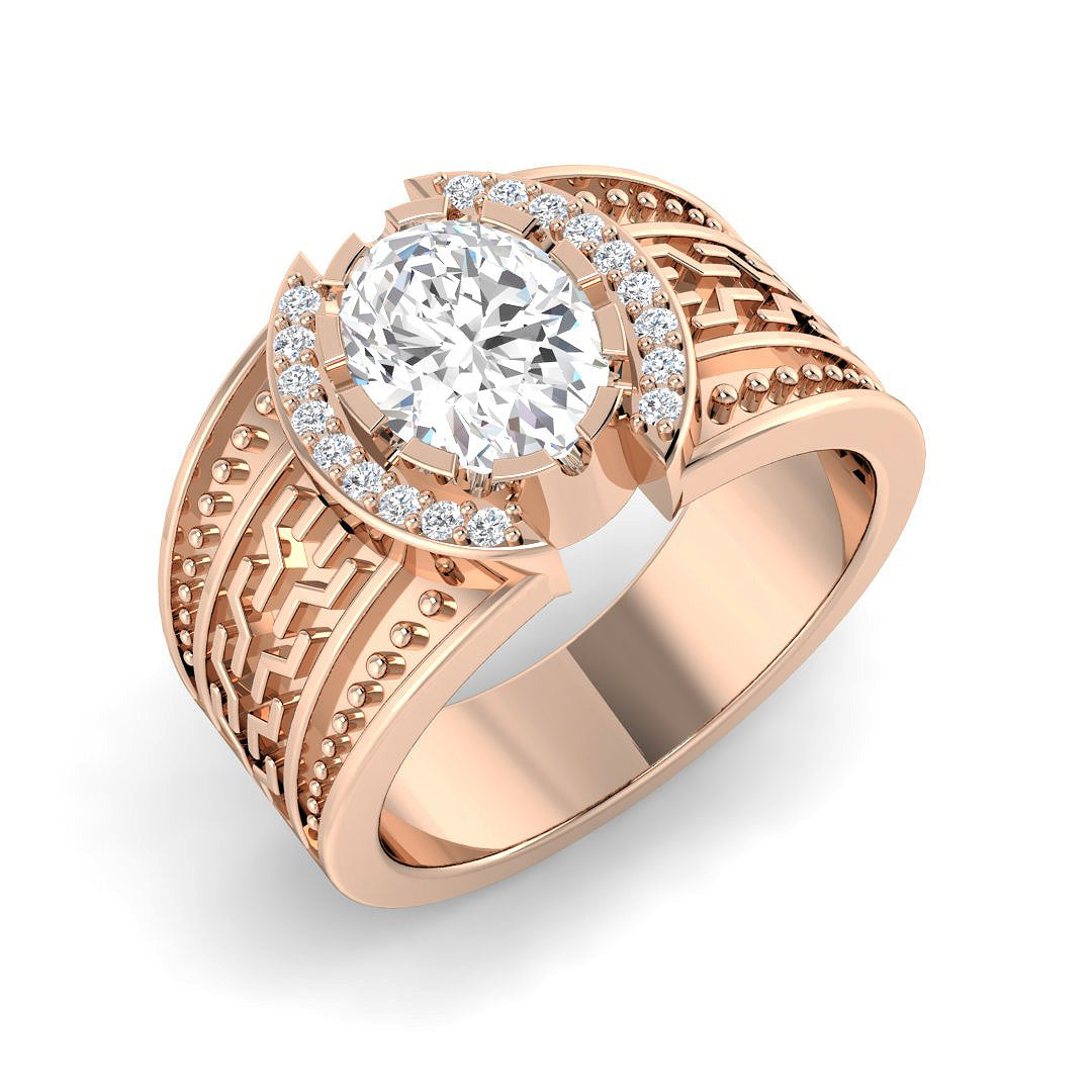 Signet Lab-Grown Diamond Ring 2.18ct – SR5603 – 18k Rose Gold