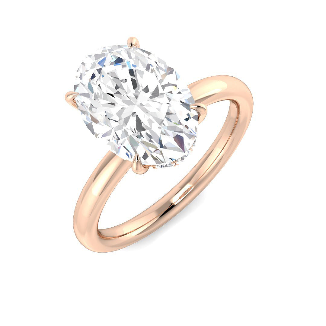 Engagement Lab-Grown Diamond Ring 3.15ct–3.17ct – SR5692 – 18k Rose Gold