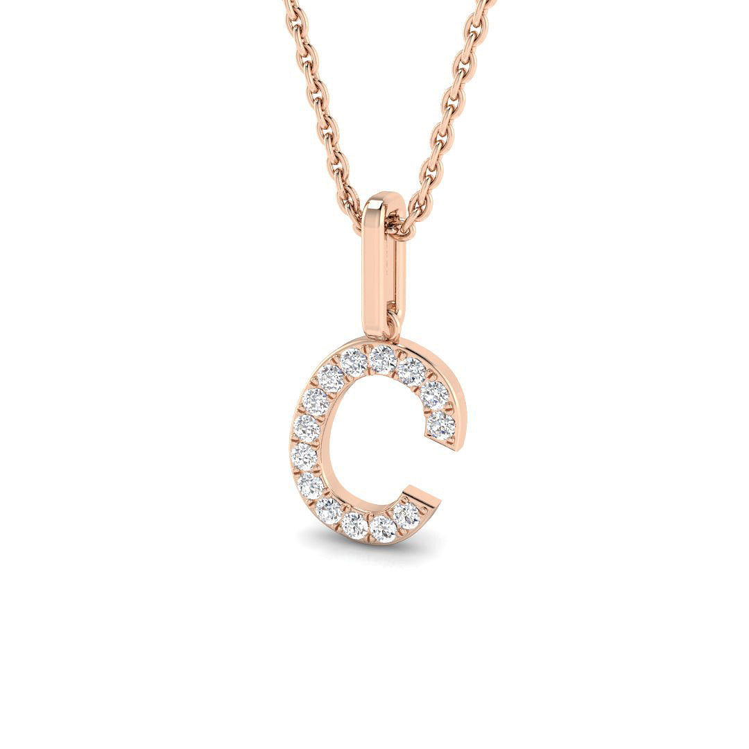 Initials Diamond Ring 0.11ct – SP5171-C – 18k Rose Gold