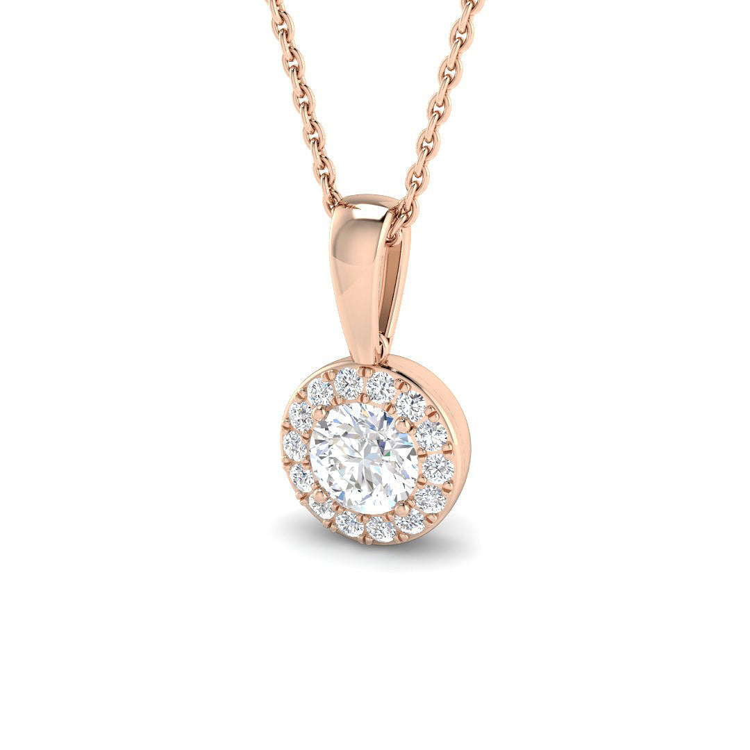Halo Diamond Ring 0.66ct – SP6171-5.0 – 18k Rose Gold