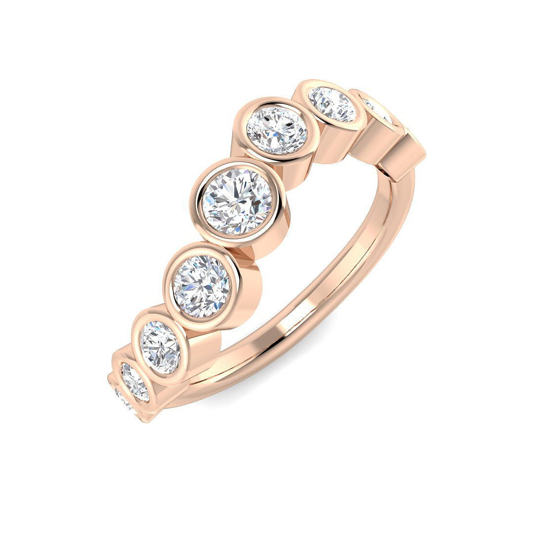 Bubble Diamond Ring 0.39ct–0.84ct – SR4510 – 18k Rose Gold
