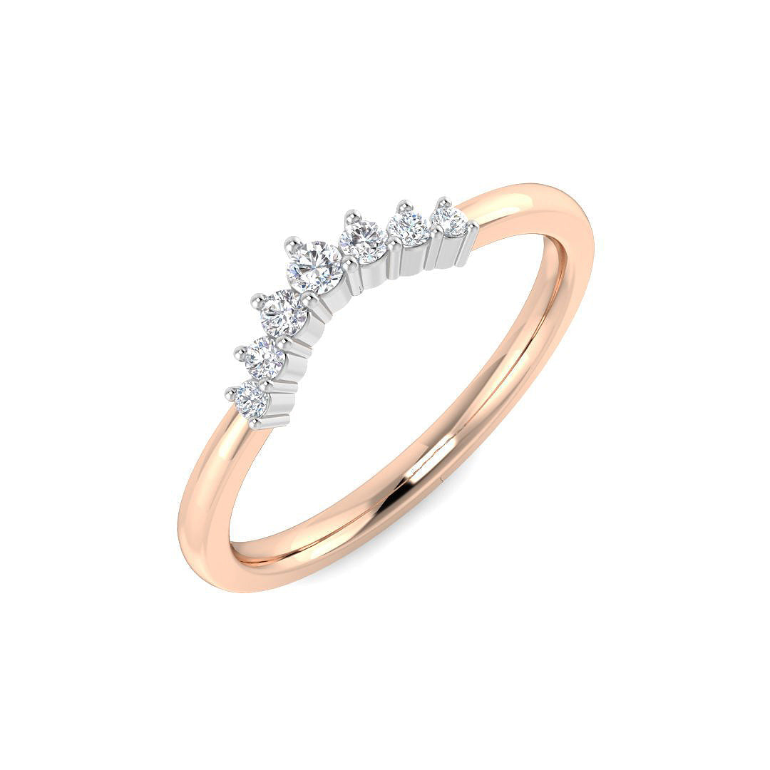 Wishbone Diamond Ring 0.12ct – SR6256 – 18k Rose Gold
