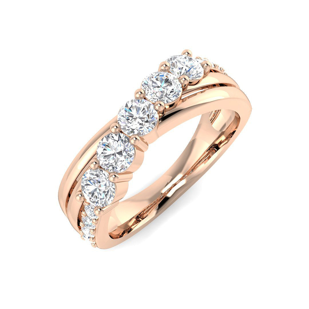 Fancy Diamond Ring 0.35ct–0.93ct – SR4512 – 18k Rose Gold