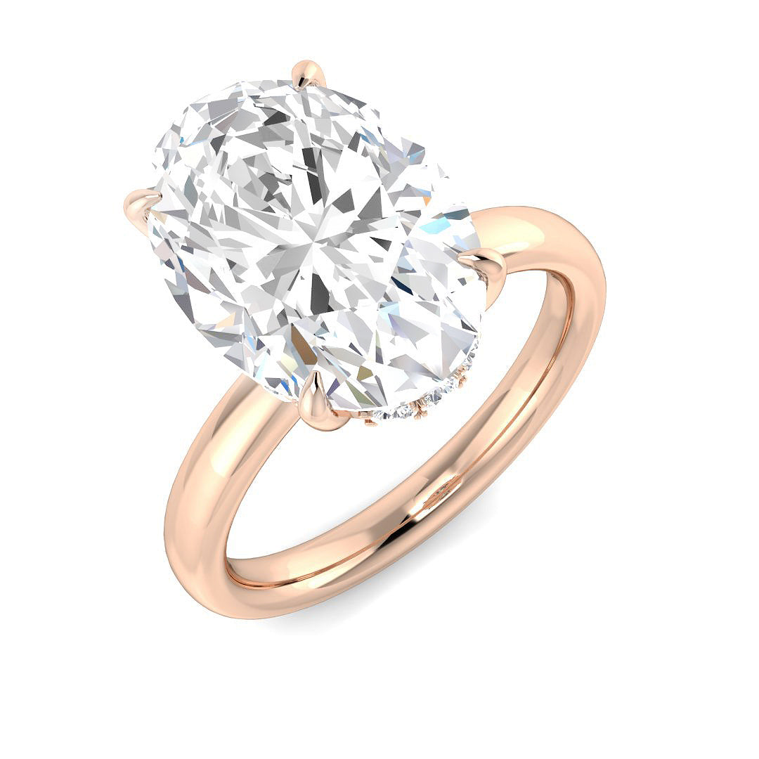 Engagement Lab-Grown Diamond Ring 5.22ct–5.23ct – SR5719 – 18k Rose Gold