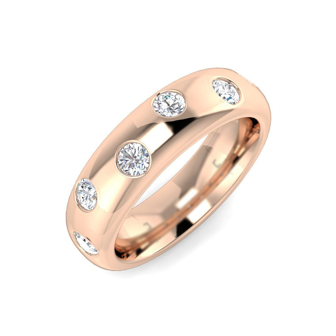 Half Eternity Diamond Ring 0.56ct – SR5926 – 18k Rose Gold