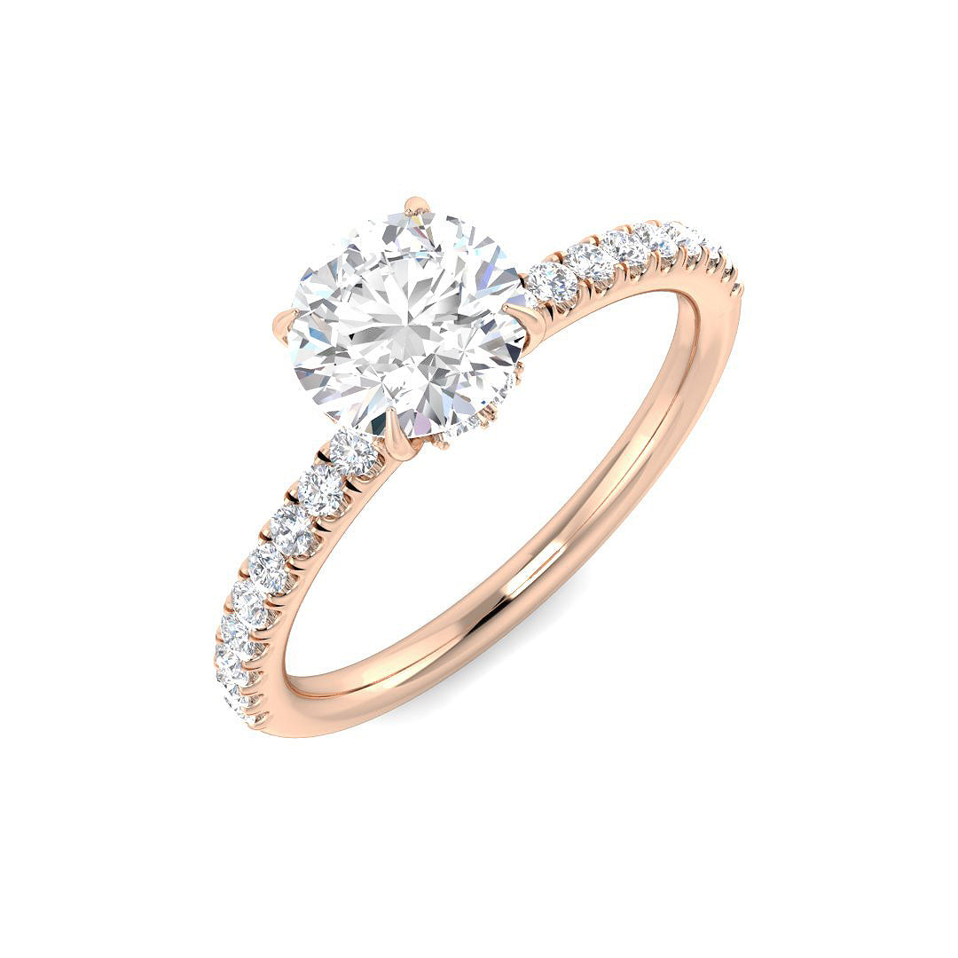 Engagement Lab-Grown Diamond Ring 1.28ct–1.35ct – SR5054 – 18k Rose Gold