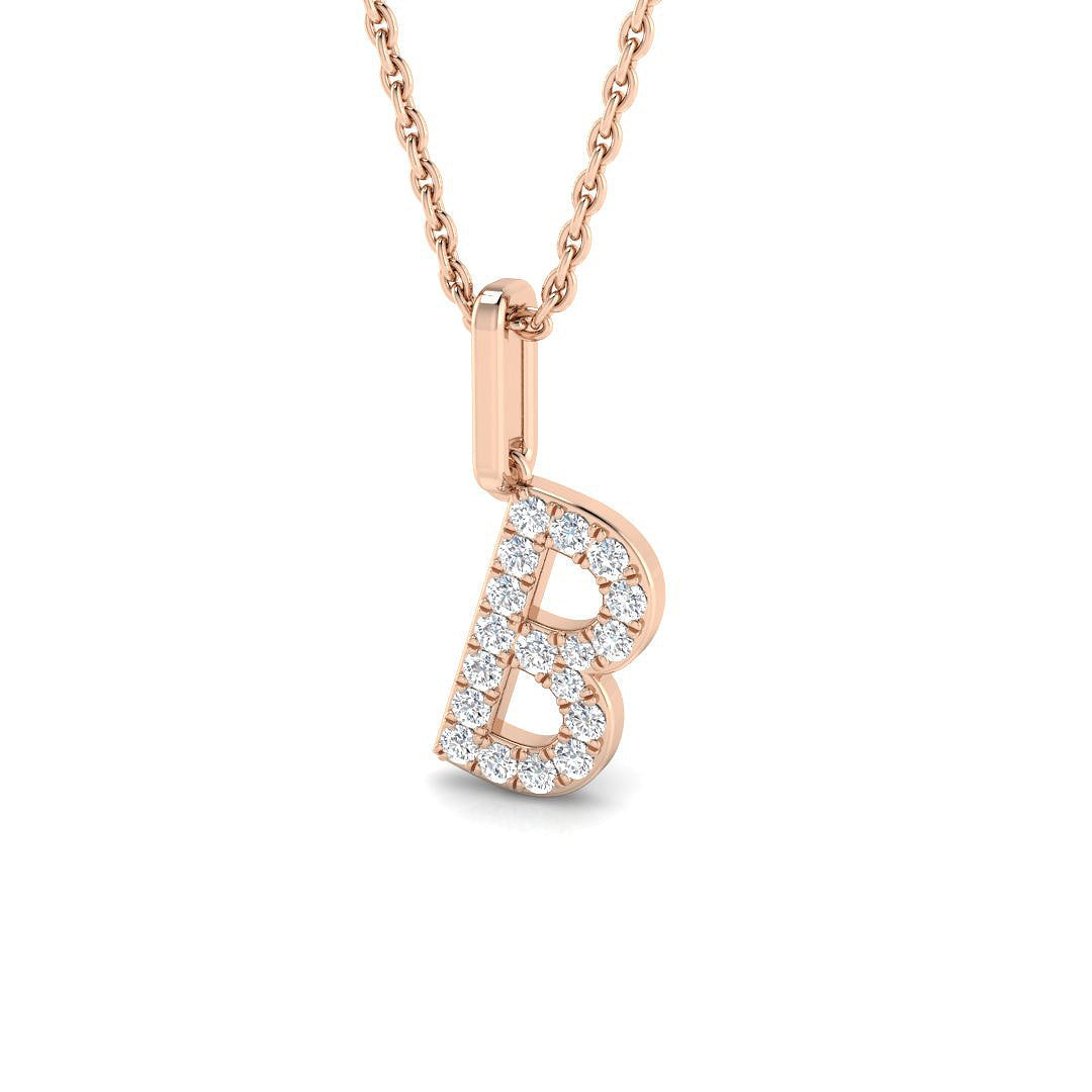 Initials Diamond Ring 0.13ct – SP5171-B – 18k Rose Gold