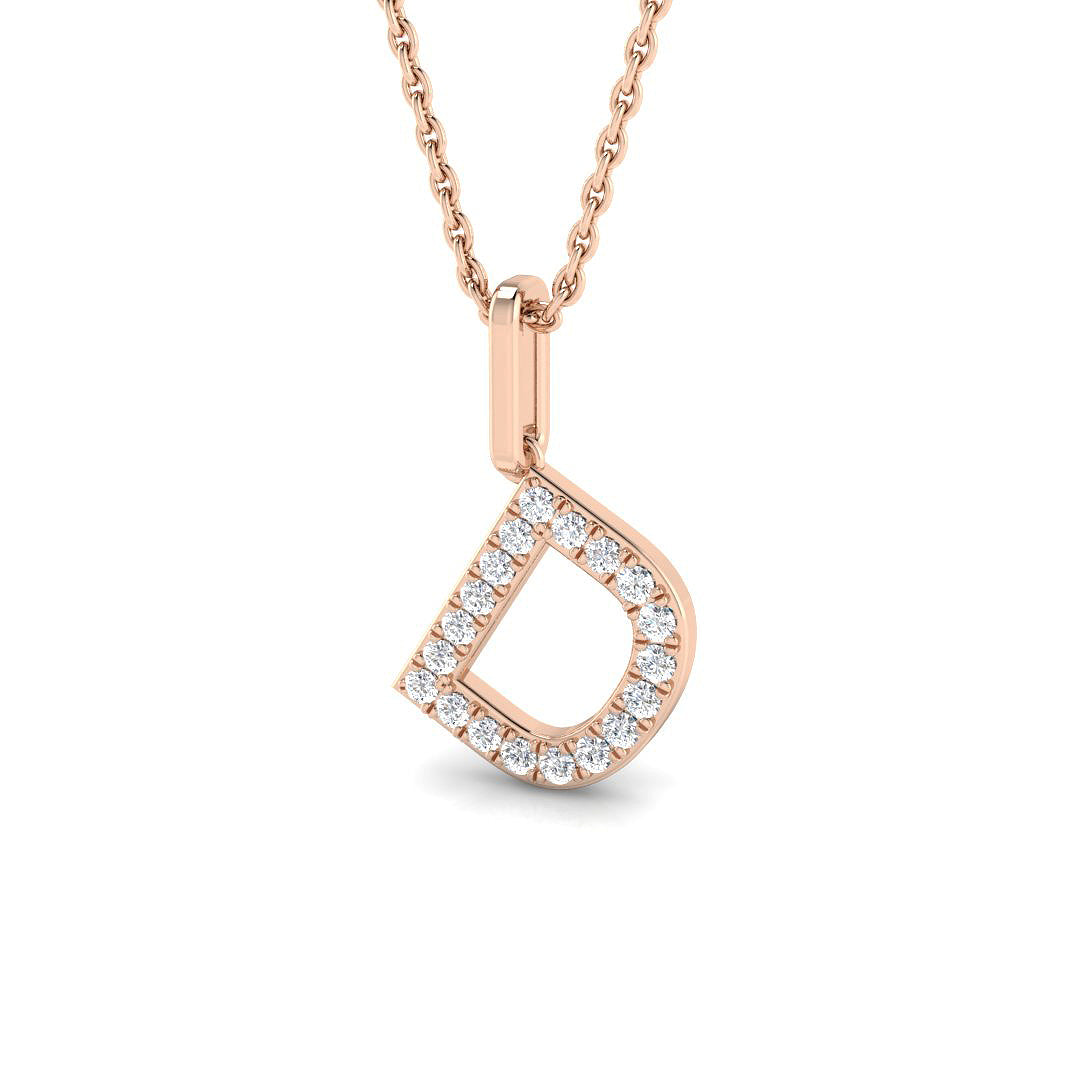 Initials Diamond Ring 0.14ct – SP5171-D – 18k Rose Gold