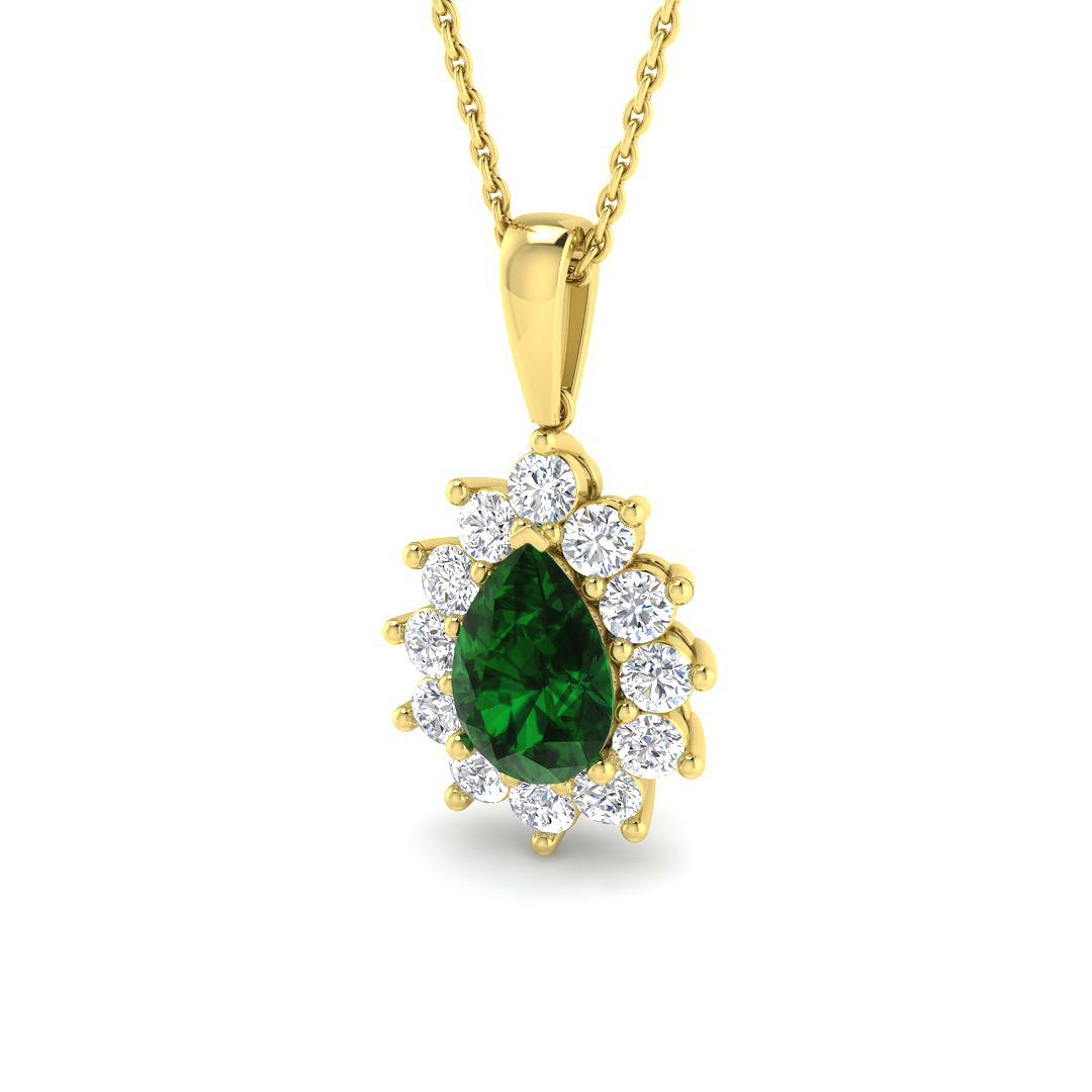 Emerald Diamond Ring 0.92ct–4.05ct – SP4707~EM – 9k Yellow Gold