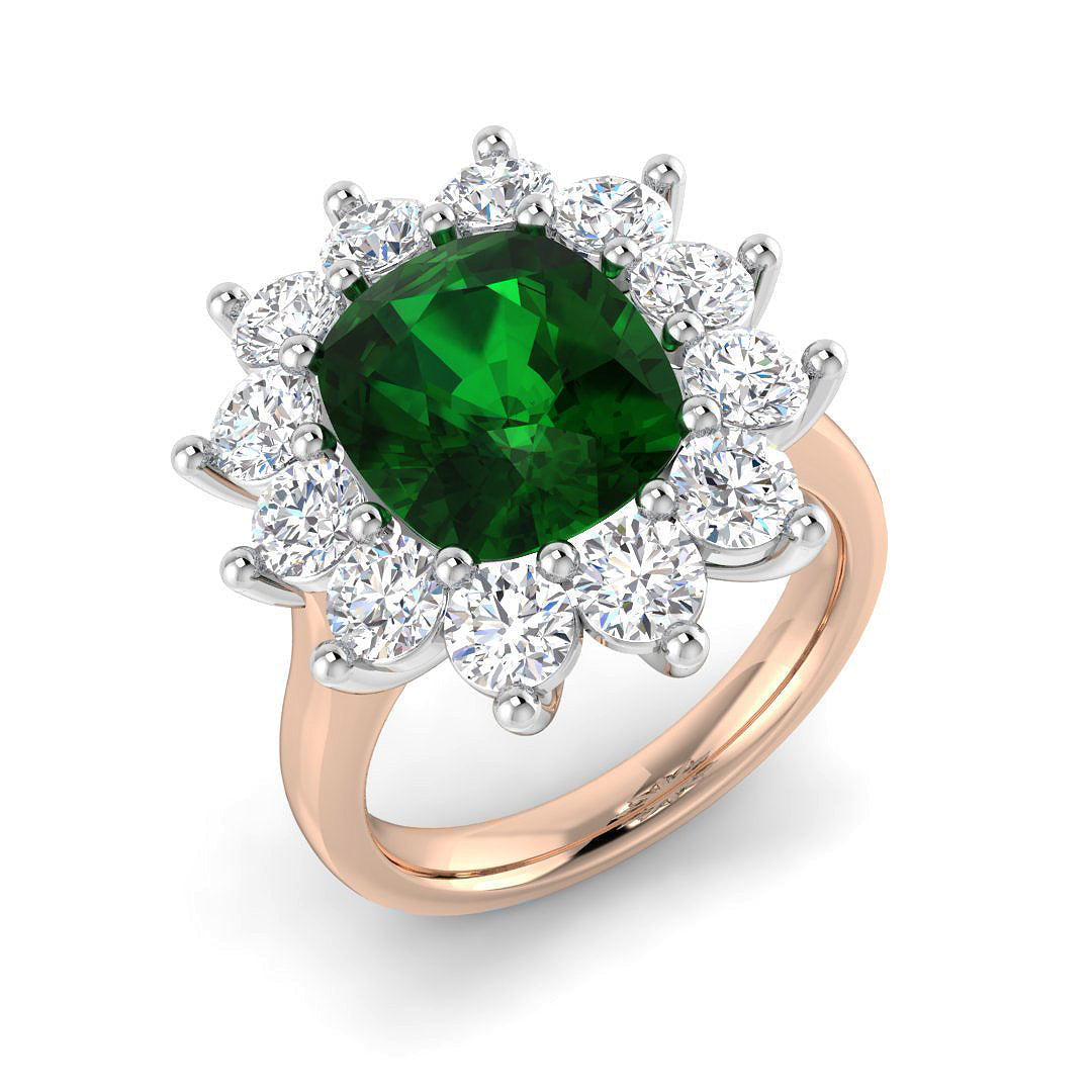 Cluster Diamond Ring 2.93ct–5.48ct – SL9378~EM – 18k Rose Gold