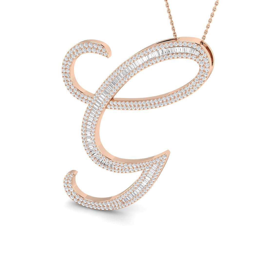 Initials Diamond Ring 2.11ct–2.62ct – SP5948-G – 18k Rose Gold