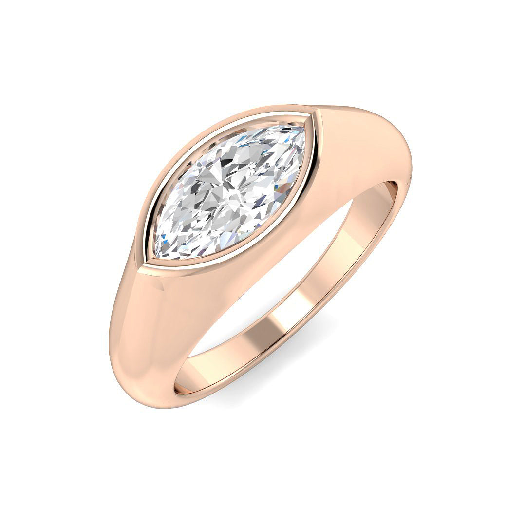 Engagement Lab-Grown Diamond Ring 1.0ct–1.03ct – SR5145 – 18k Rose Gold