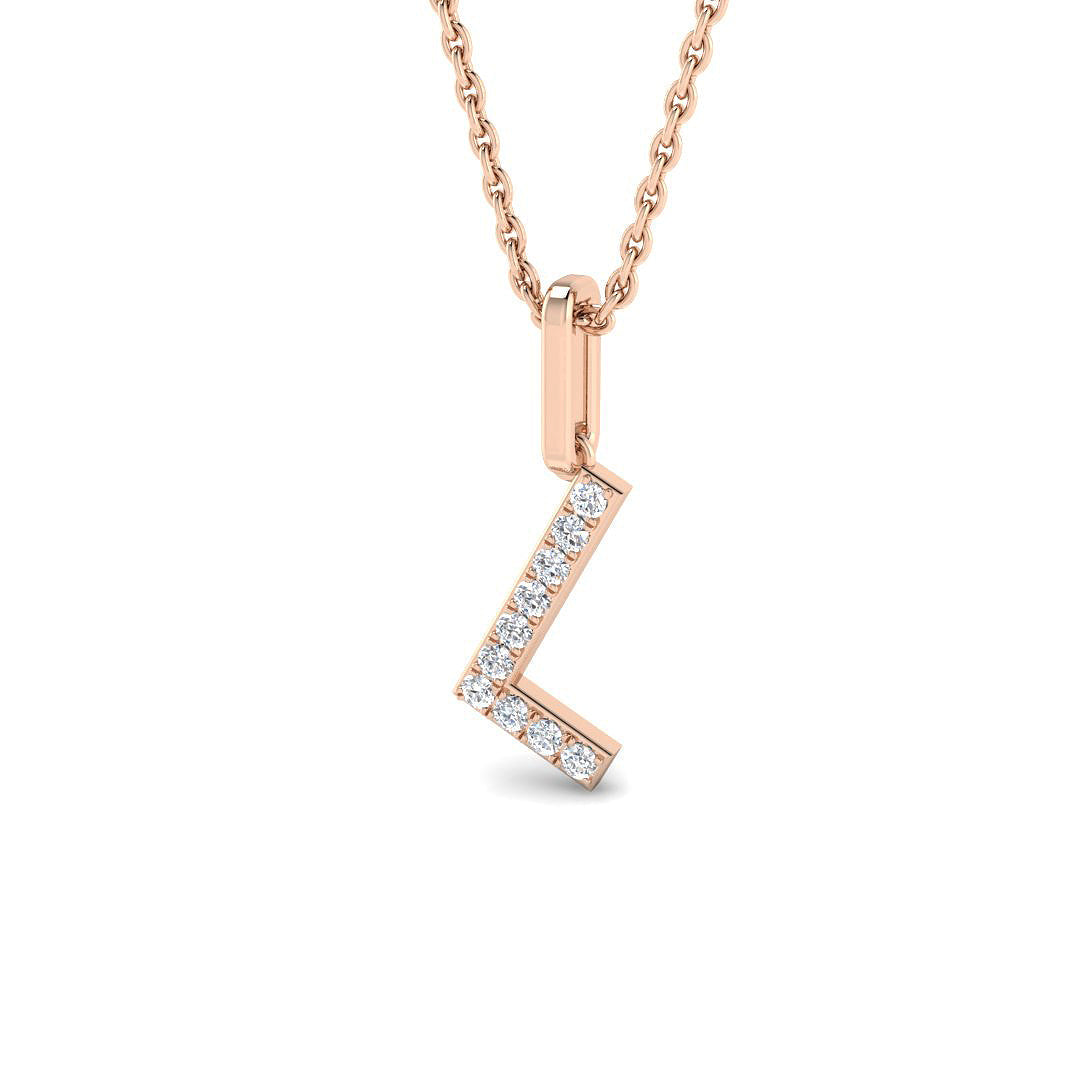 Initials Diamond Ring 0.07ct – SP5171-L – 18k Rose Gold