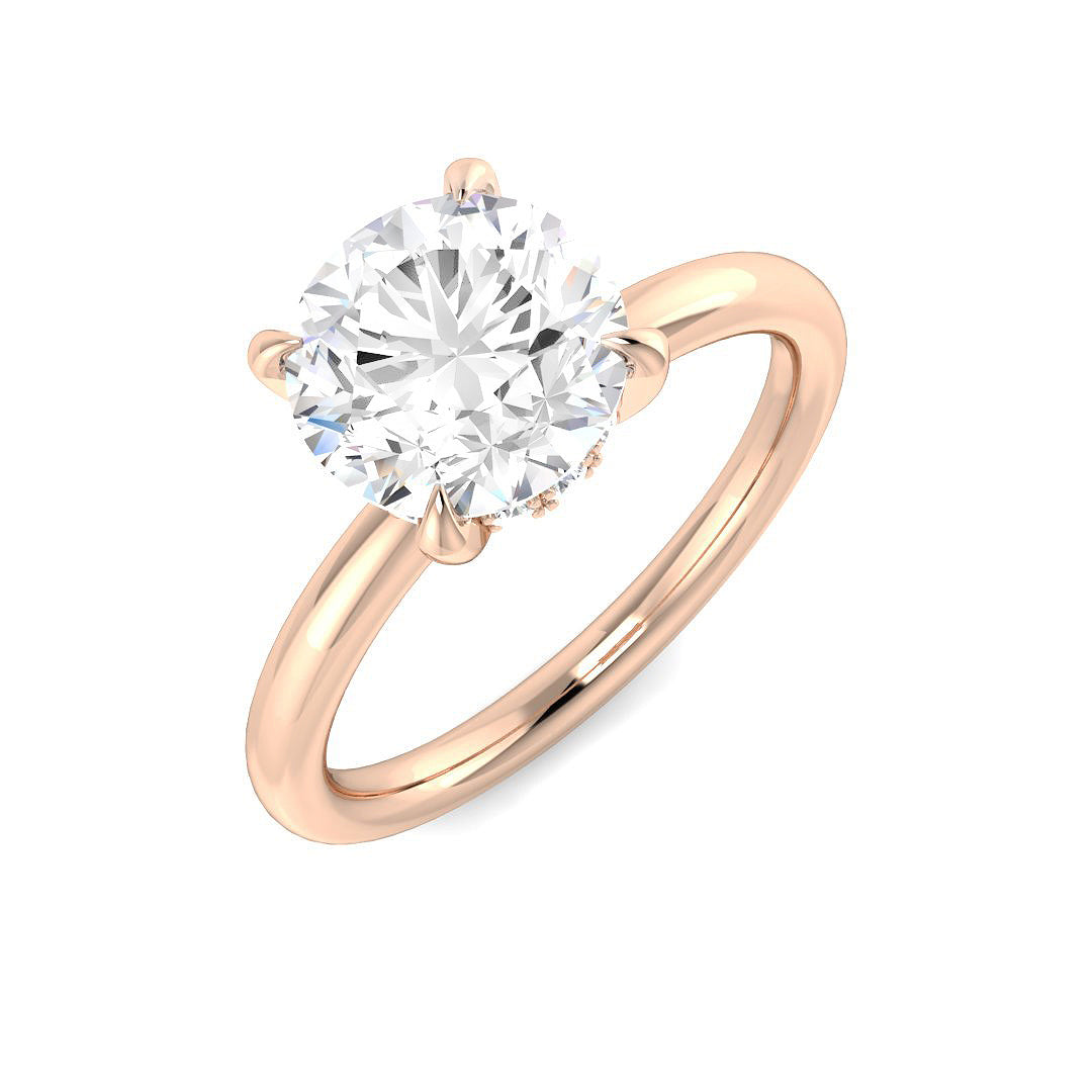Engagement Lab-Grown Diamond Ring 2.14ct–2.18ct – SR5842 – 18k Rose Gold
