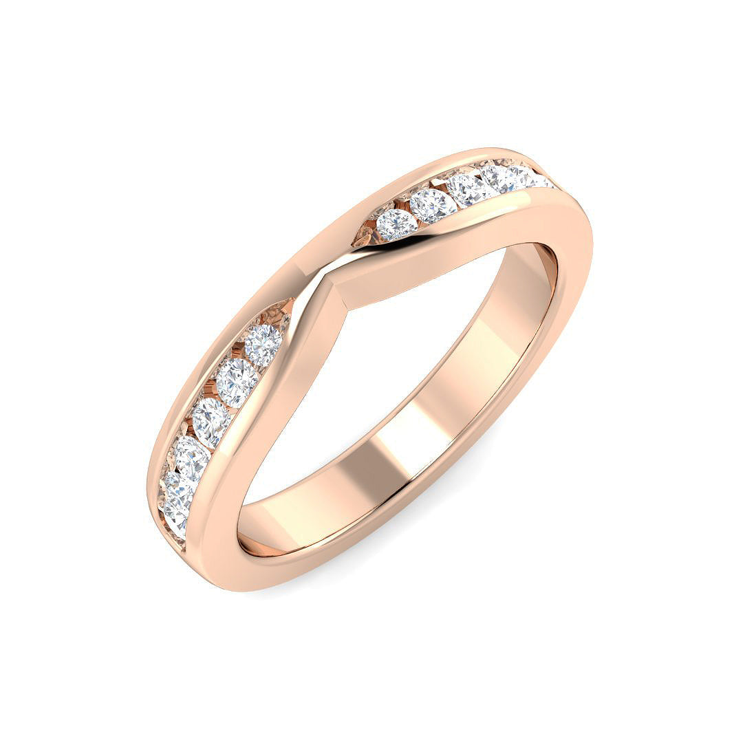 Half Eternity Diamond Ring 0.29ct–0.31ct – SR6539 – 18k Rose Gold