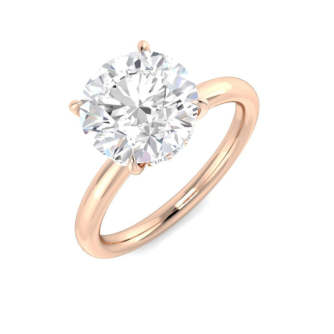 Engagement Lab-Grown Diamond Ring 3.15ct–3.19ct – SR5843 – 18k Rose Gold