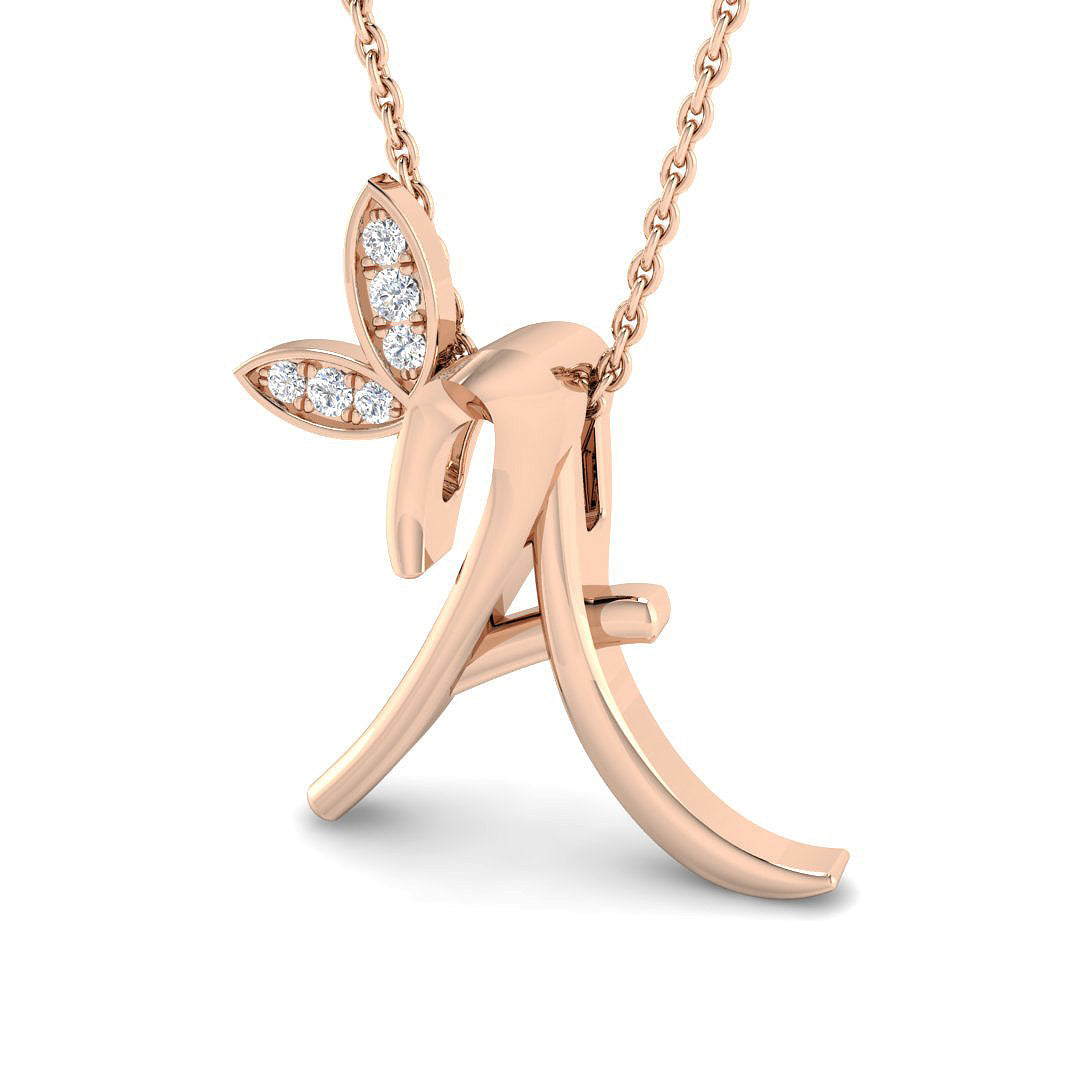 Initials Diamond Ring 0.06ct – SP6747-A – 18k Rose Gold