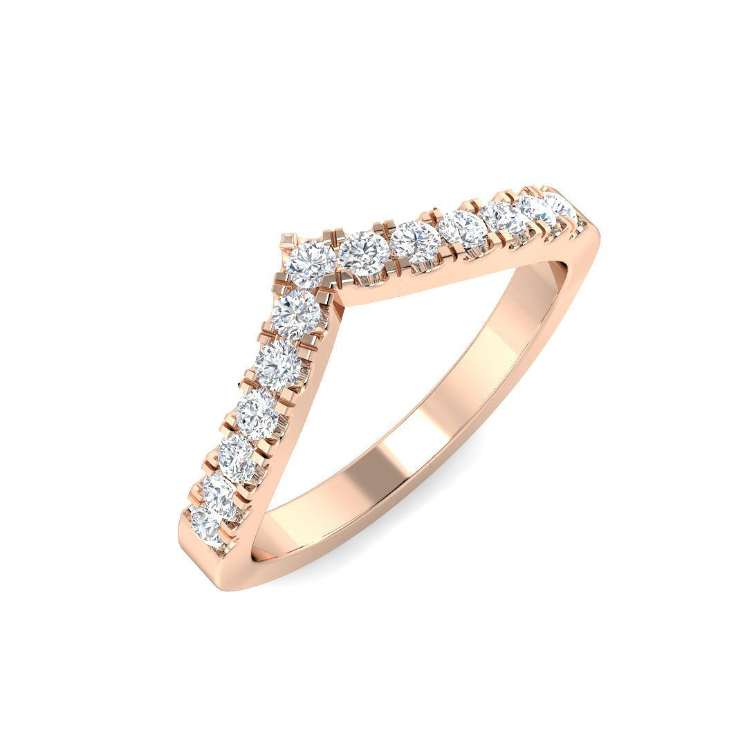 Wishbone Diamond Ring 0.1ct–0.29ct – SR3878 – 18k Rose Gold
