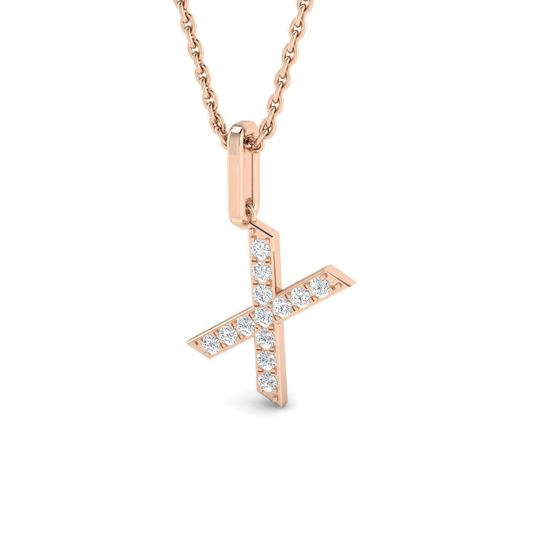 Initials Diamond Ring 0.1ct – SP5171-X – 18k Rose Gold