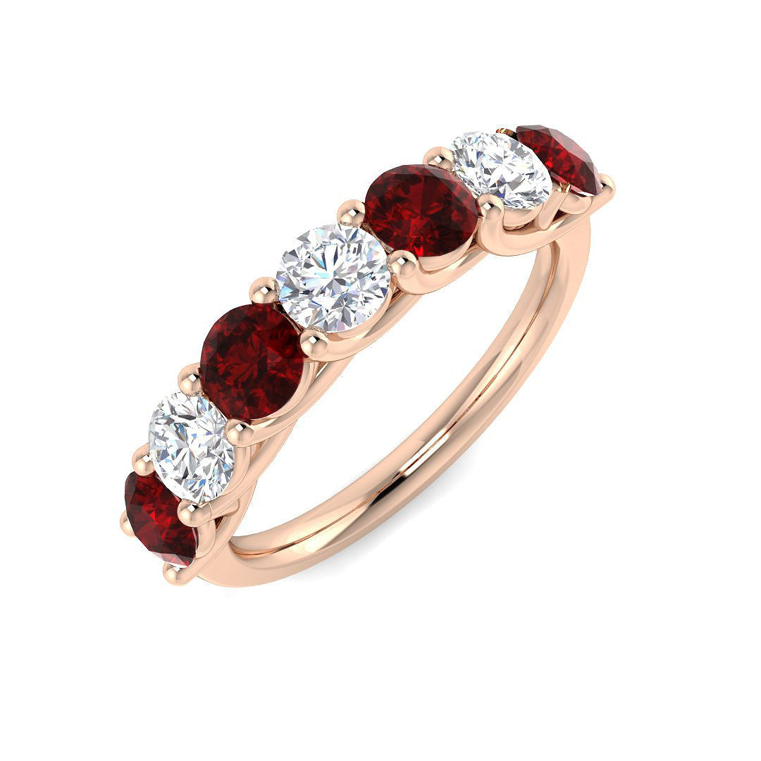 Multi Stone Diamond Ring 0.58ct–1.65ct – XYR6791~RY – 18k Rose Gold