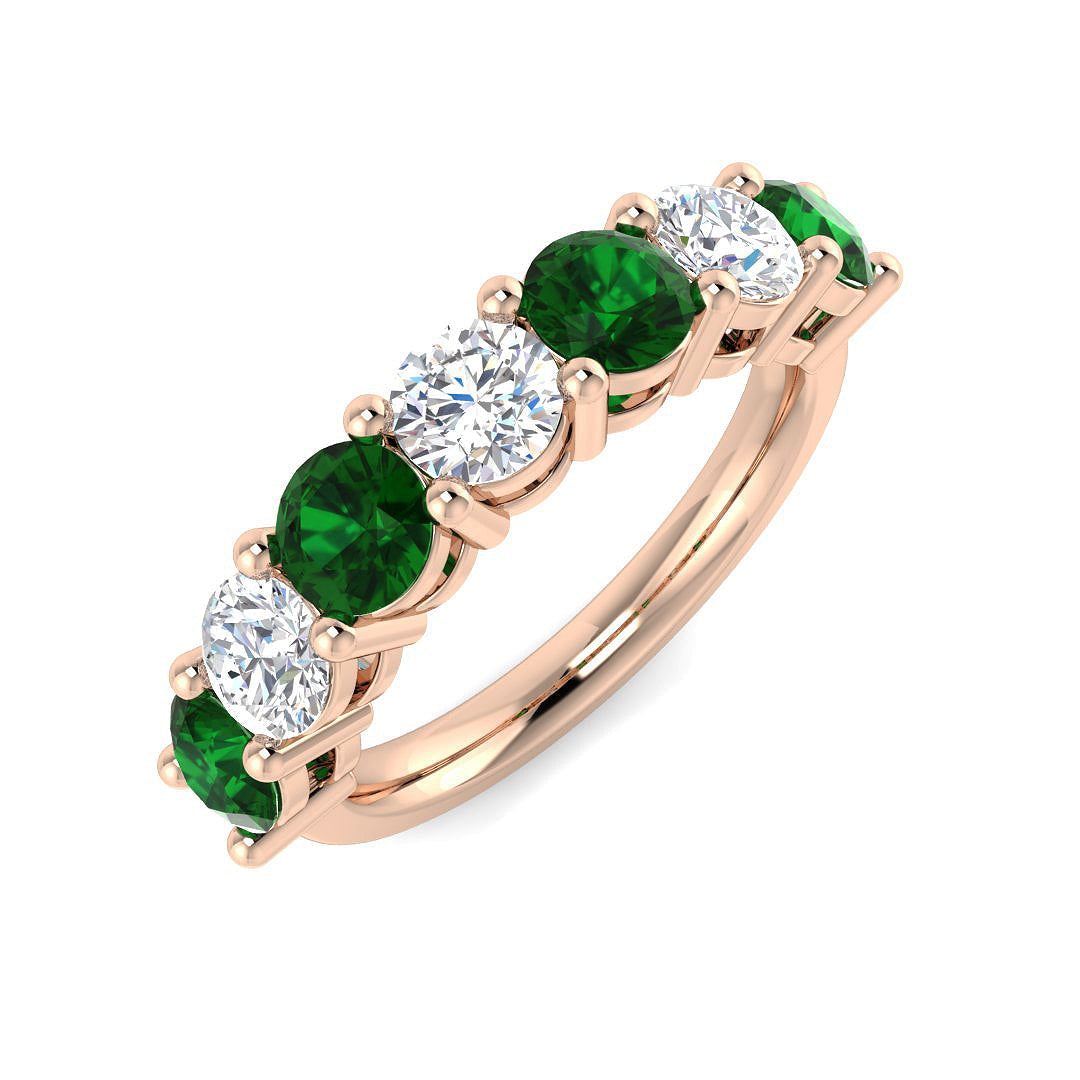Multi Stone Diamond Ring 0.69ct–2.12ct – SL9068~EM – 18k Rose Gold