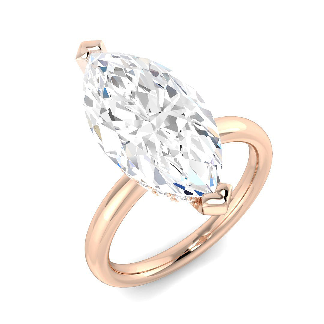 Engagement Lab-Grown Diamond Ring 5.28ct–5.31ct – SR5818 – 18k Rose Gold